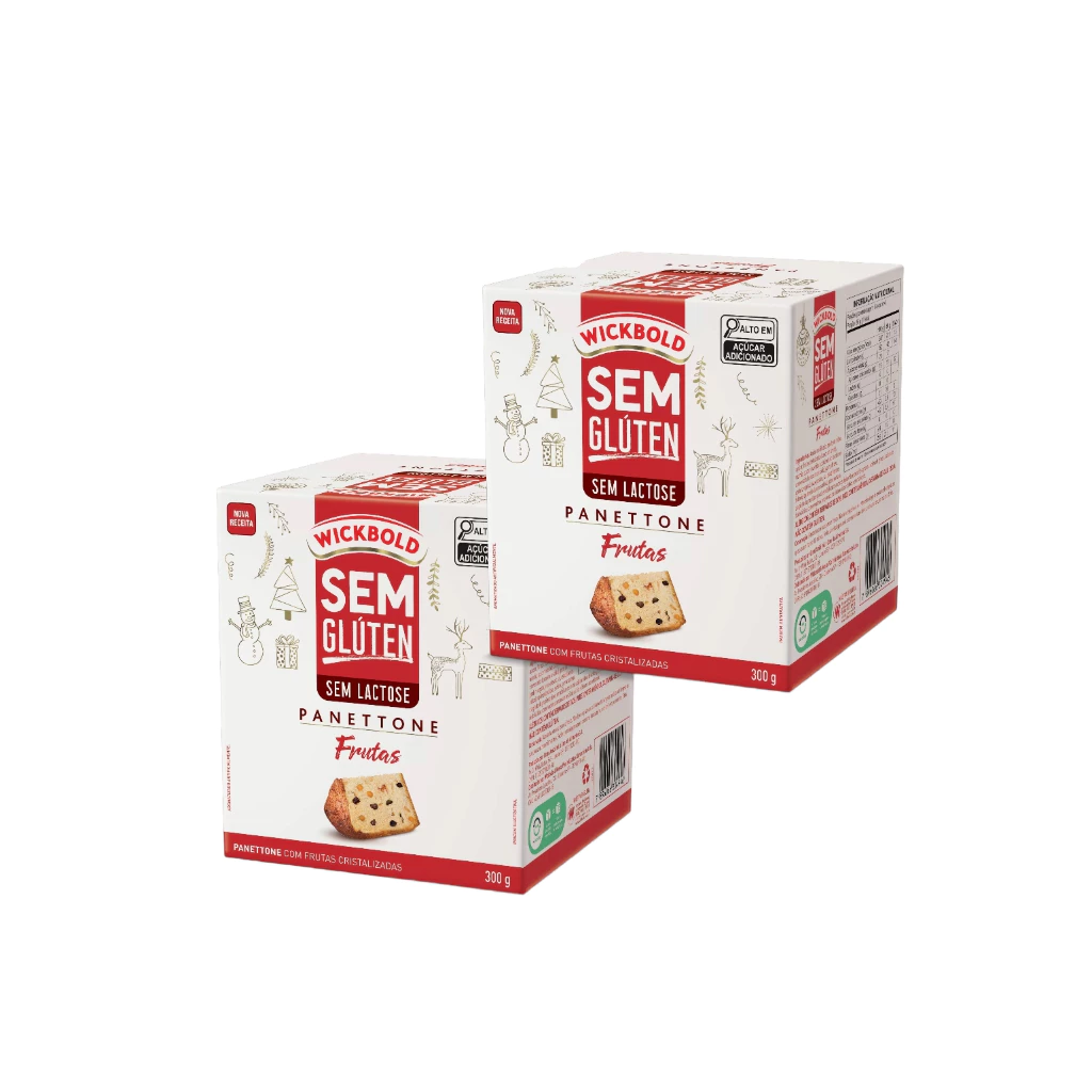 Kit 2 Panetone Frutas Zero Glúten
